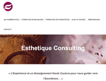 Tablet Screenshot of esthetique-consulting.com